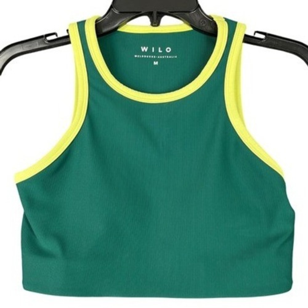 Wilo The Label Women M Athletic Crop Tank Gym Pilates Yoga‎ Training Top